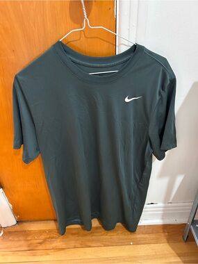 Nike Short Sleeve Dri-FIT Tee in Deep Teal with White Swoosh